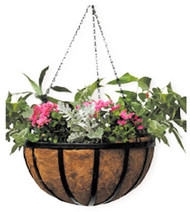 14" Blk Wi Hang Basket