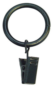 7pk Blk Mtl Ring & Clip