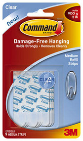 9pk Med Clr Adhes Strip