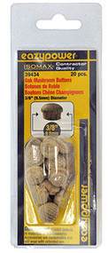20pk 3/8 Oak Mushr Plug