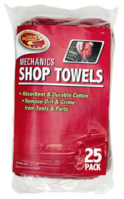 25pk Red Shop Towel
