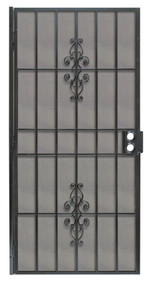 36" Blk Stl Secur Door