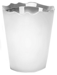 3" Wht Wavy Planter