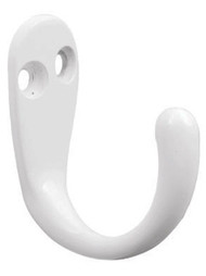 2pk Wht Sgl Robe Hook