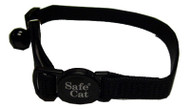 12" Adj Blk Cat Collar