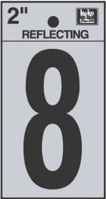 2" Blk Refl Number 8