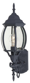 1lgt Blk Wall Lantern