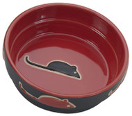 5" Red Stone Cat Dish
