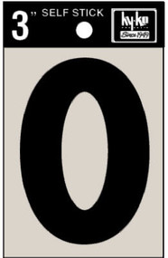 3" Blk Adhes Number 0