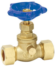 1/2" Cmp Brs Stop Valve