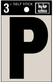 3" Blk Adhes Letter P