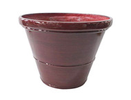 12" Red Glazed Planter