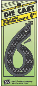 4" Blk Alu Number 6
