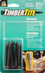 10pk 2-1/2x1/4ext Screw