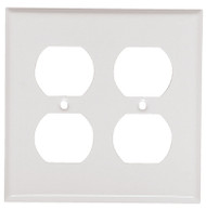 Wht 2g Dplx Wall Plate