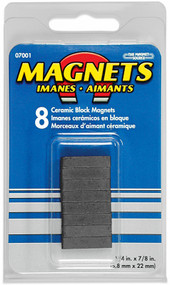 8pc Cera Blck Magnets