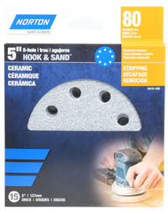 15pk 5" 80g 8hole Disc