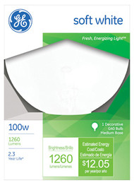 Ge100w5" Wht Globe Bulb