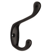 3" Blk Hd Coat/hat Hook