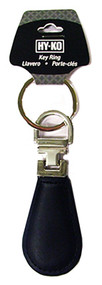 Blk/slv Lthr Key Ring