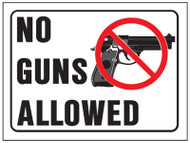 8.5x12 No Guns Sign
