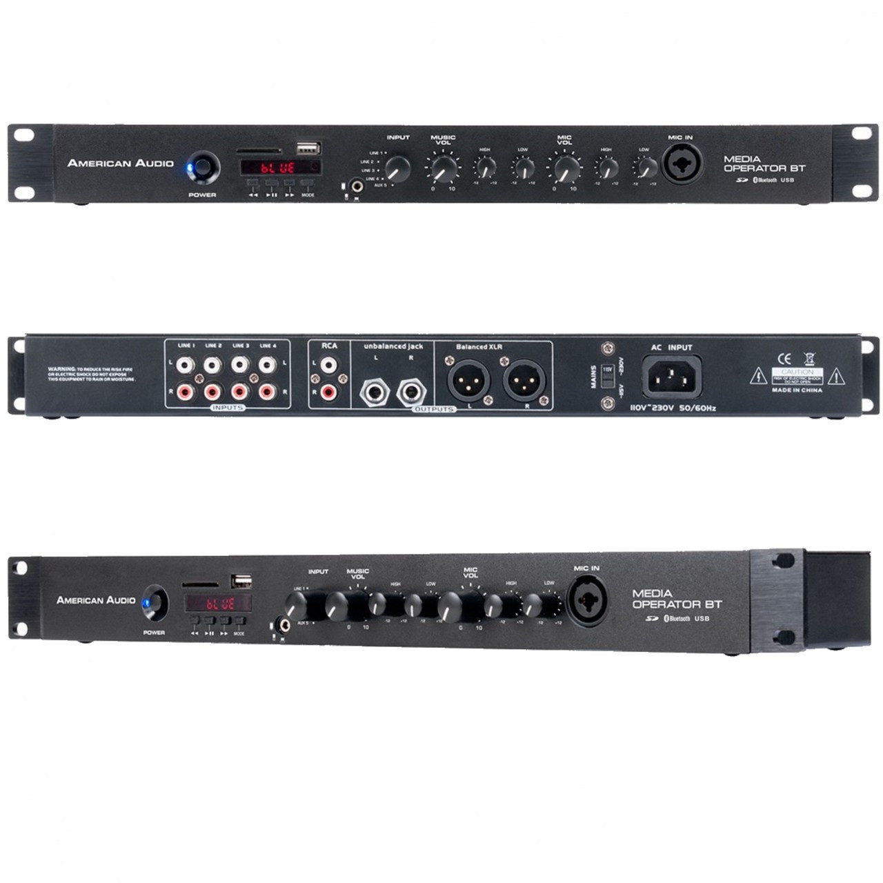 American Audio Media Operator BT Rackmount Mixer Sound & Lighting