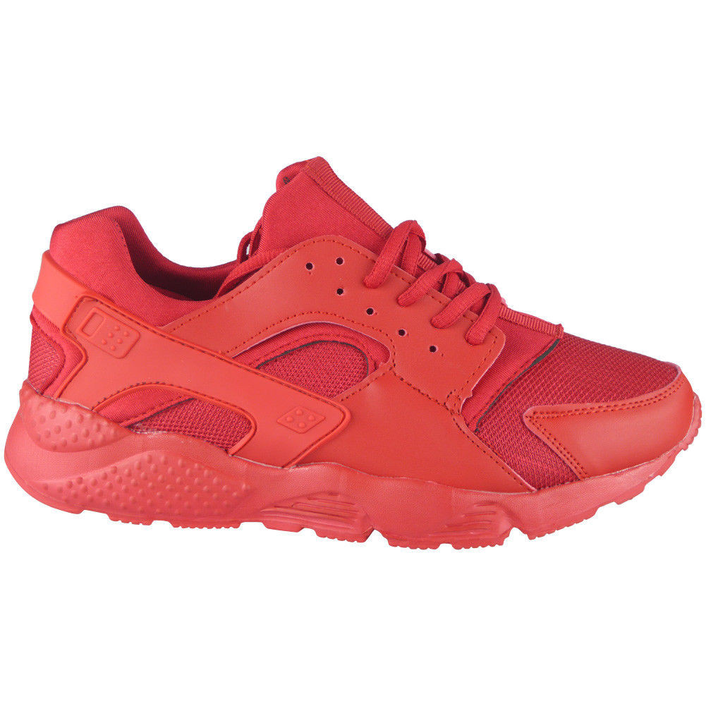 Emma Red Lace Up Running Trainers