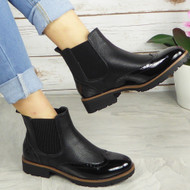 Kensley New Black Slip On Chelsea Ankle Boots