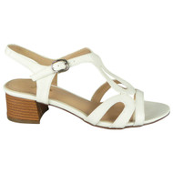 Addyson White Peeptoe Strappy Buckle Party Shoes