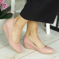 Camari Pink Wedge Court Comfy Sole Shoes 