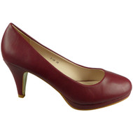 JOZI Red Court Mid Heel Shoes 