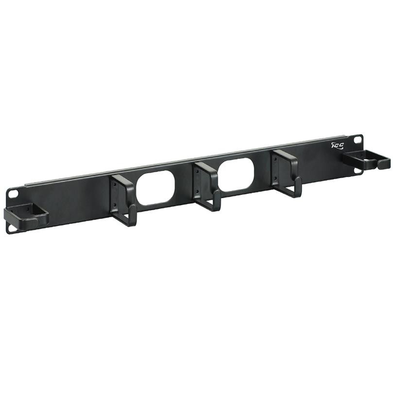 Horizontal Metal 1U 3 horizontal & 2 vertical rings, - cablemaster.com