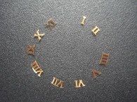 One Set Of Steel Golden Roman numeral Hour Markers For Mens DateJust Watch Dial