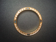 Yellow Gold Alloy Plated Golden Bezel With 4 Sapphire and 28 White CZ Rhinestones For Ladies 26mm ROLEX DATEJUST Watch