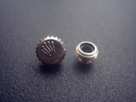 5.3mm Steel Screw Crown Marked Rolex Logo For 34mm Or 26mm Vintage Style Of Date Watch Fit ETA 2836 Or 2824 Or 2671 Or 2813 Or 8215 Or NH35/36 Automatic Moverment