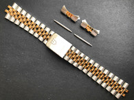 Signed 19mm 2-tone Quality Jubilee Watch Bracelet Band Strap For Vintage 34mm Tudor Prince Date Watch Case
