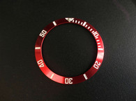 Bigger Red Aluminum Bezel Insert With White Numbers For New Style Of ROLEX 116610 SUBMARINER Or GMT II Watch