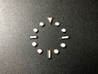 One Set Of 12 Pcs Silver Luminous Hour Markers With Blue Light For Mens New Model Of Submariner Or Yacht-Master Or GMT Watch Dial With Or Without Date Window