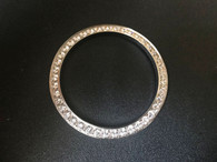White Gold Alloy Plated Bezel With CZ Rhinestones For Mens 41mm ROLEX DATEJUST Or DAY-DATE Watch