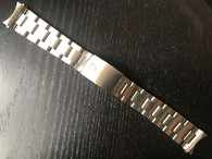Signed Lighter 19mm Tapered To 16mm Stainless Steel All Brushed Oyster Quality Watch Bracelet Band Strap With Folded Hollow Center Links And 557 End Pieces For Vintage 34mm Rolex Watch Case