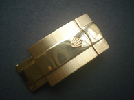 Rolex Signed Stainless Steel Golden Hidden Clasp With Inside Width Of 16mm For New Style Of Mens 20mm Leather Oyster Watch Band Strap