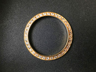 Yellow Gold Alloy Plated Yellow Golden Bezel With CZ Rhinestones For Midsize 31mm ROLEX DATEJUST Watch