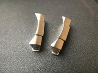 One Pair Of Custom Solid Steel All Brushed 19mm Leather Strap End Pieces For Old ROLEX 34mm DATEJUST OR EXPLORER Oyster Watch Case