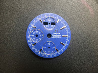 30mm Blue OMEGA Speedmaster Dial  For Mens Watch Fit Chinese 7751 Automatic Movement