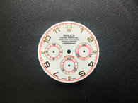 29mm White Dial Marked Rolex Symbol With Golden Roman Numerals And Red Circle For Mens 2-tone DAYTONA Watch Fit Chinese 7750 Automatic Movement
