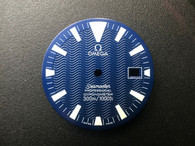 31mm Navy Blue Sculptured Wave Omega Seamaster Professional Chronometer 300M Dial With White Lume And Date Window Fit ETA 2836 Or 2824 Or DG 2813 Or MIYOTA 8215 Movement
