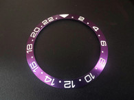 Bigger Purple Aluminum Bezel Insert With White Numbers For New Style Of ROLEX 116610 SUBMARINER Or GMT II Watch