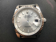 Steel Rolex 116234 DateJust 36mm Watch Set  With Fluted Bezel And Silver Dial Fit ETA 2824 Movement
