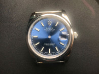 Steel Rolex 116234 DateJust 36mm Watch Set With Domed Bezel And Blue Dial Has Small Roman Numerals Fit ETA 2824 Movement