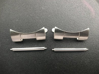 One Pair Of 380B Steel All Brushed 20mm End Pieces For Vintage ROLEX Or Tudor 76100 9411 9315 Watch Band Bracelet And Spring Bars In 2.0mm